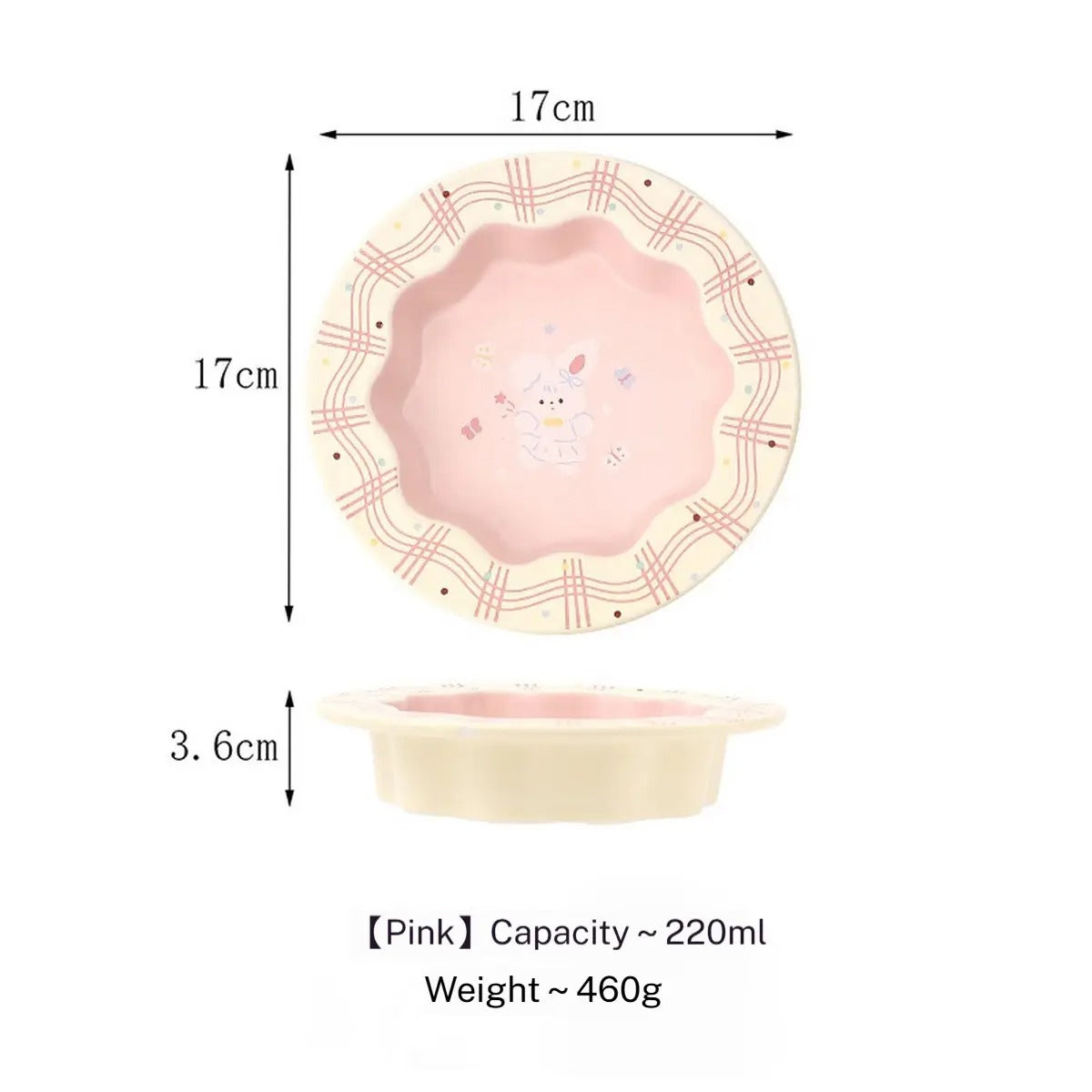 Cute Cartoon Ceramic Pet Bowl for Food & Water_CWMM5935