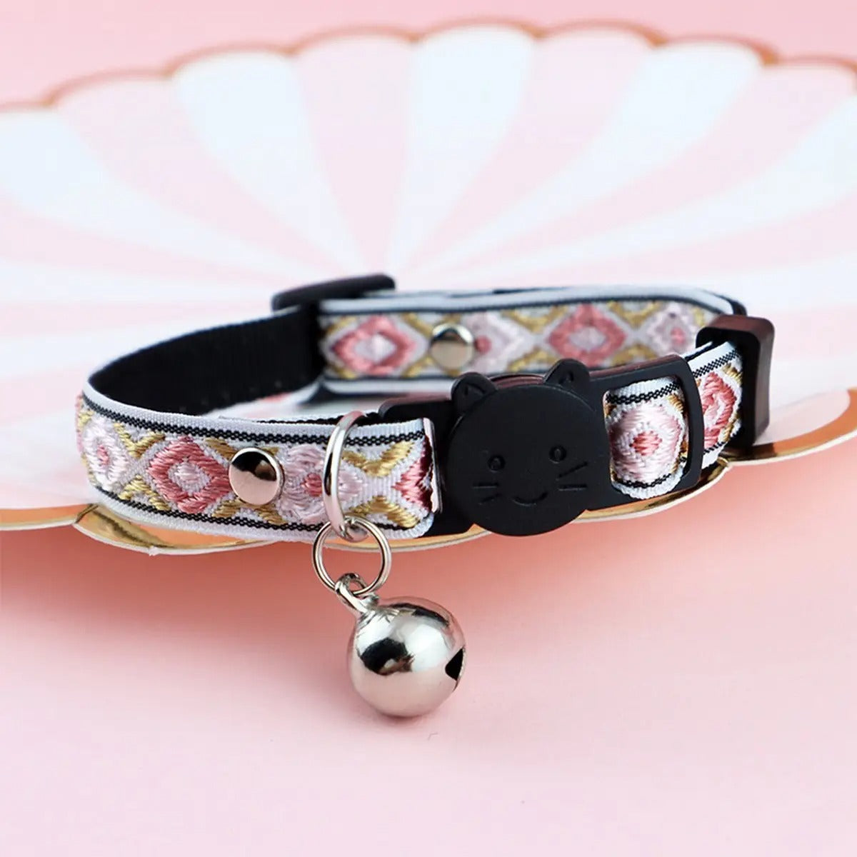 Colorful woven cat&dog collar (with bell tassel)_CWMM5968