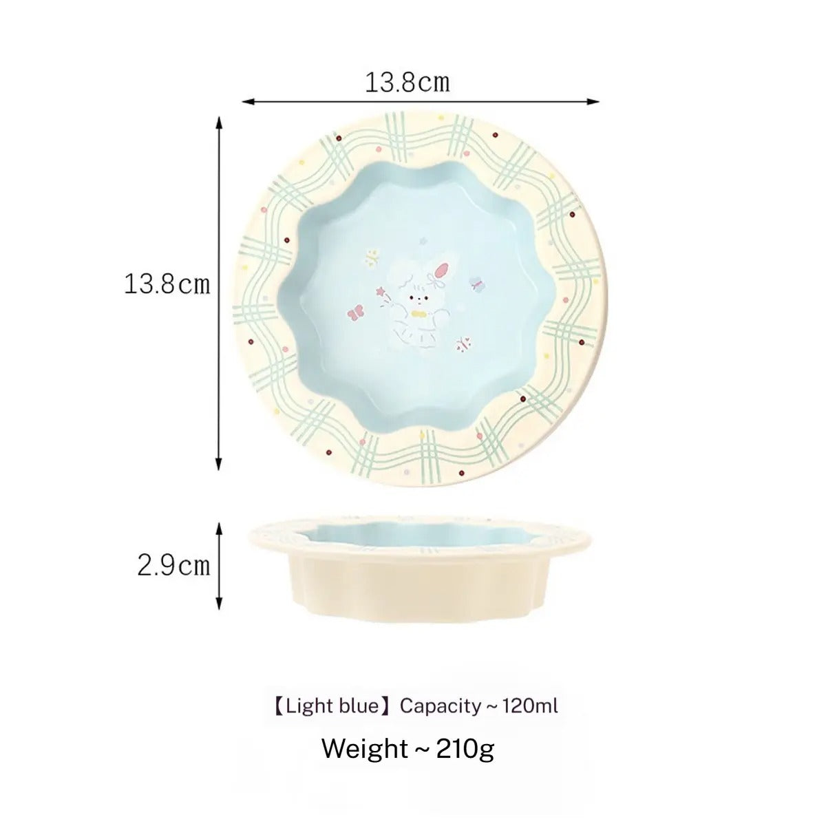 Cute Cartoon Ceramic Pet Bowl for Food & Water_CWMM5935