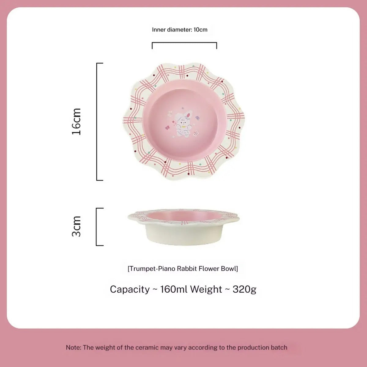 Cute Cartoon Ceramic Pet Bowl for Food & Water_CWMM5935