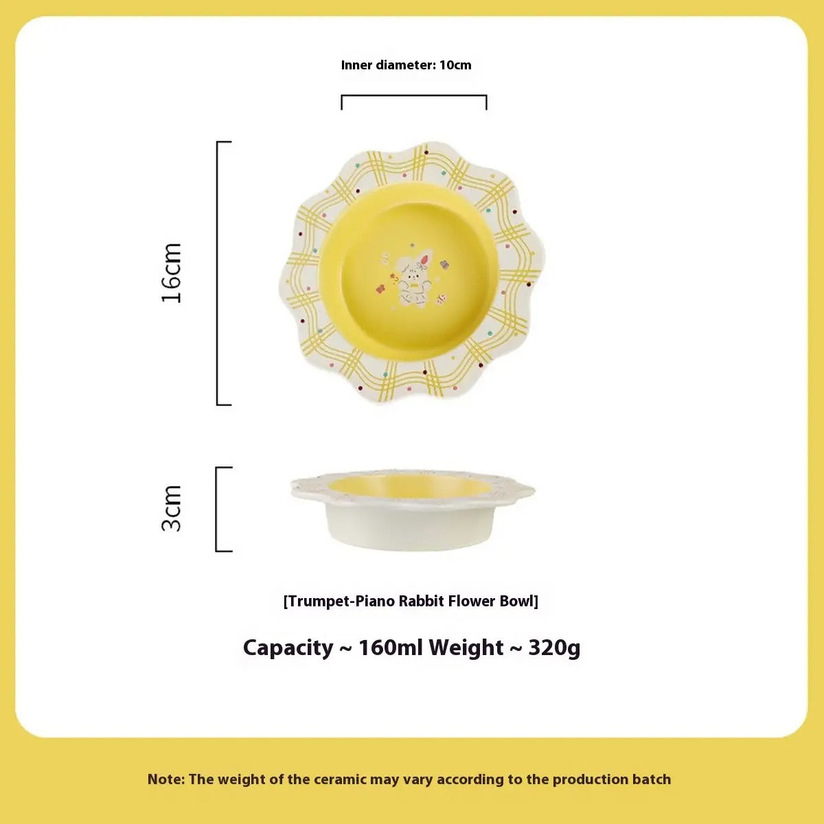 Cute Cartoon Ceramic Pet Bowl for Food & Water_CWMM5935