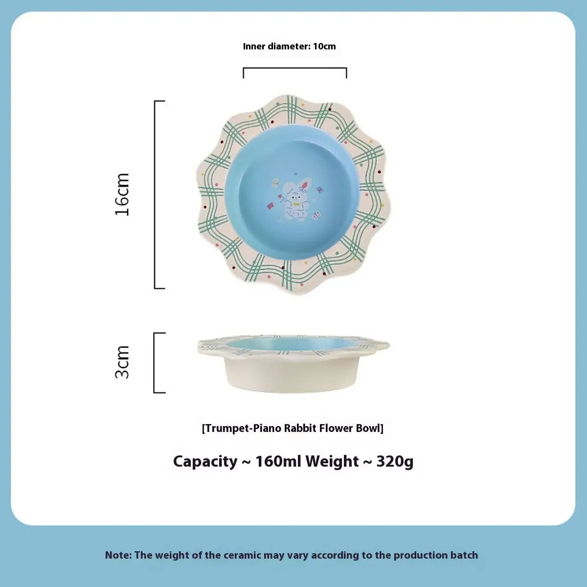 Cute Cartoon Ceramic Pet Bowl for Food & Water_CWMM5935