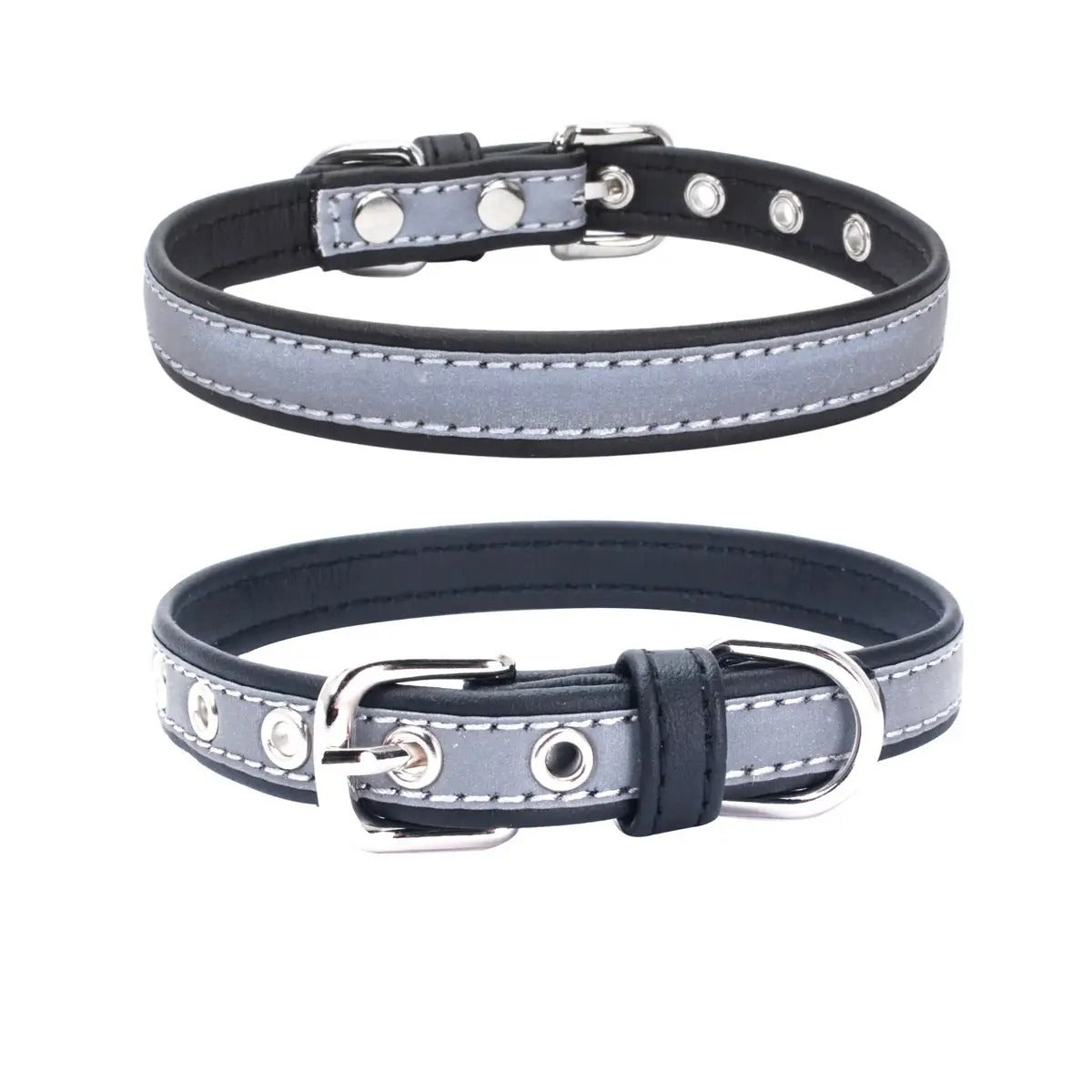 Comfort Leather Anti-Lost Reflective Dog Collar_CWMM5977