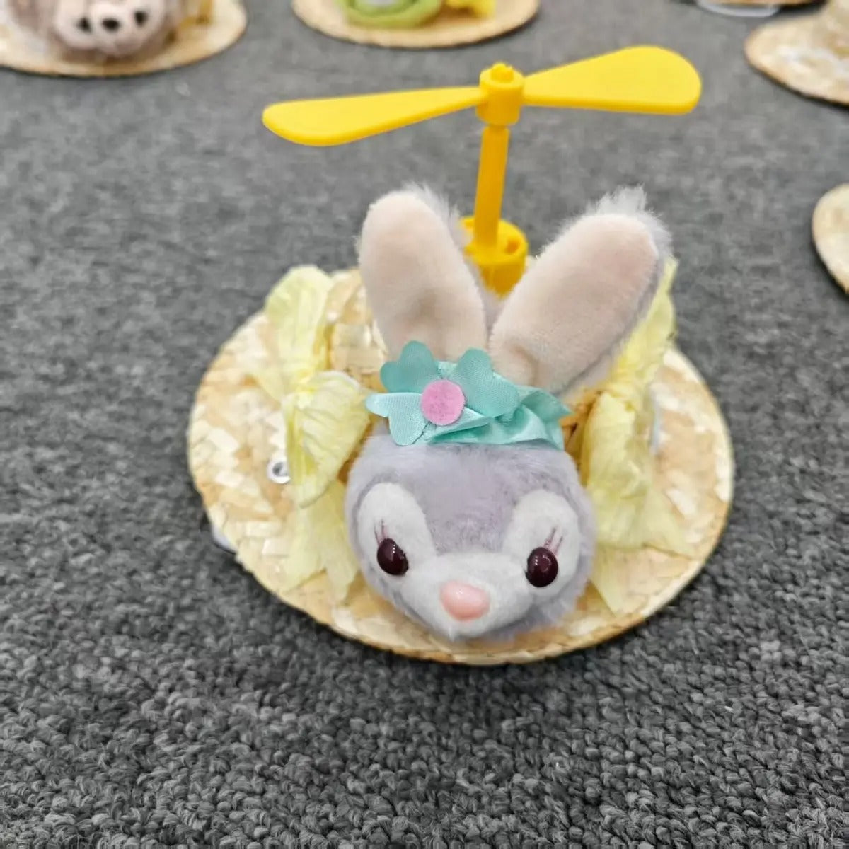 Handmade Straw Hat with Bamboo Prop for Dogs Cats_CWAH3715