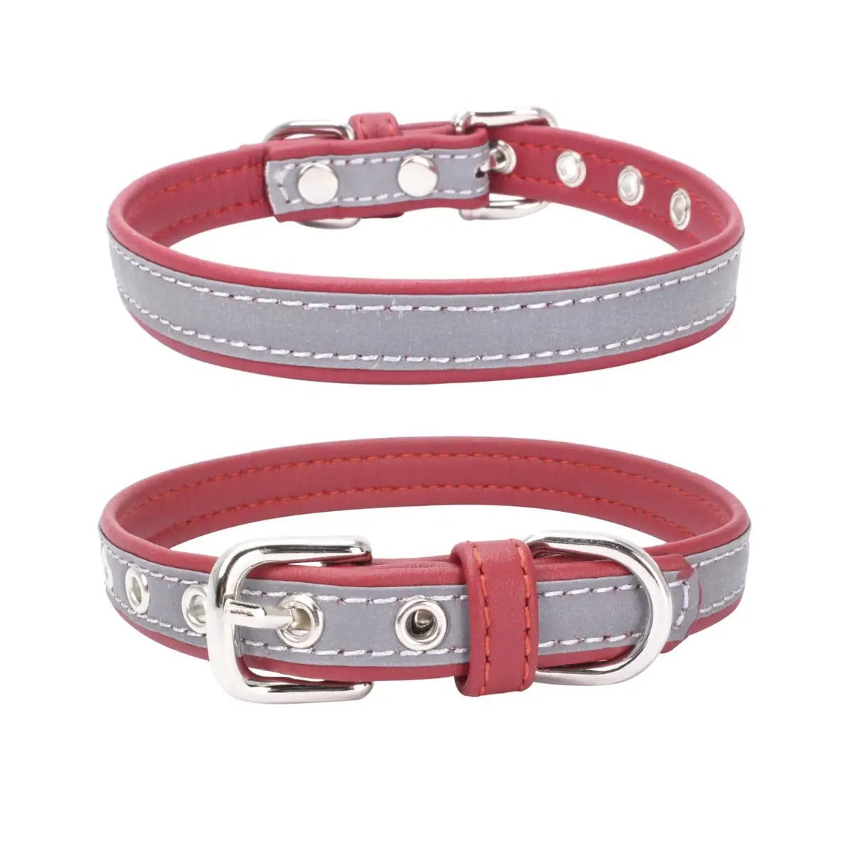 Comfort Leather Anti-Lost Reflective Dog Collar_CWMM5977