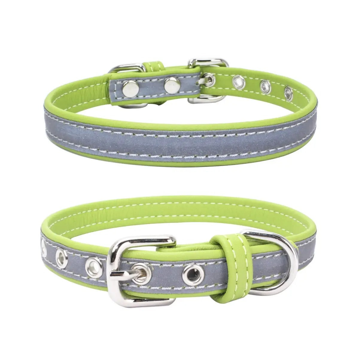 Comfort Leather Anti-Lost Reflective Dog Collar_CWMM5977