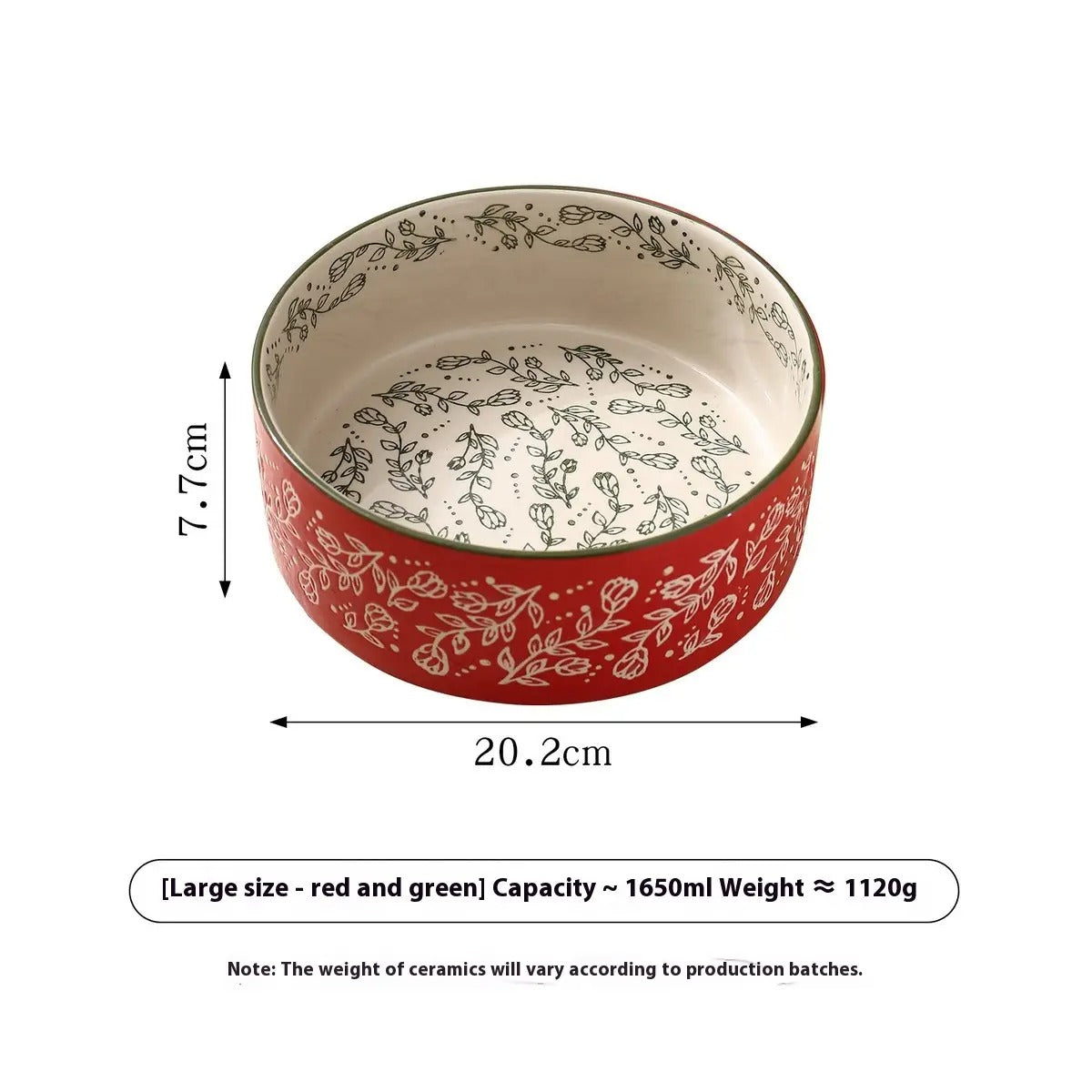 Boho Ceramic Pet Bowl with Wooden Stand_CWMM5944