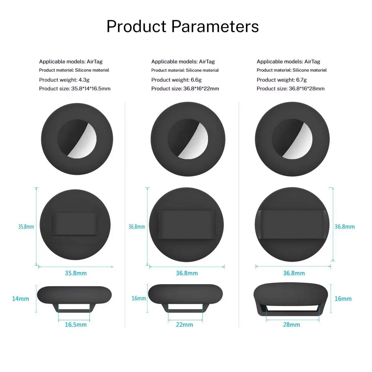 Pet AirTag GPS Collar Case - Silicone_CWMM5965