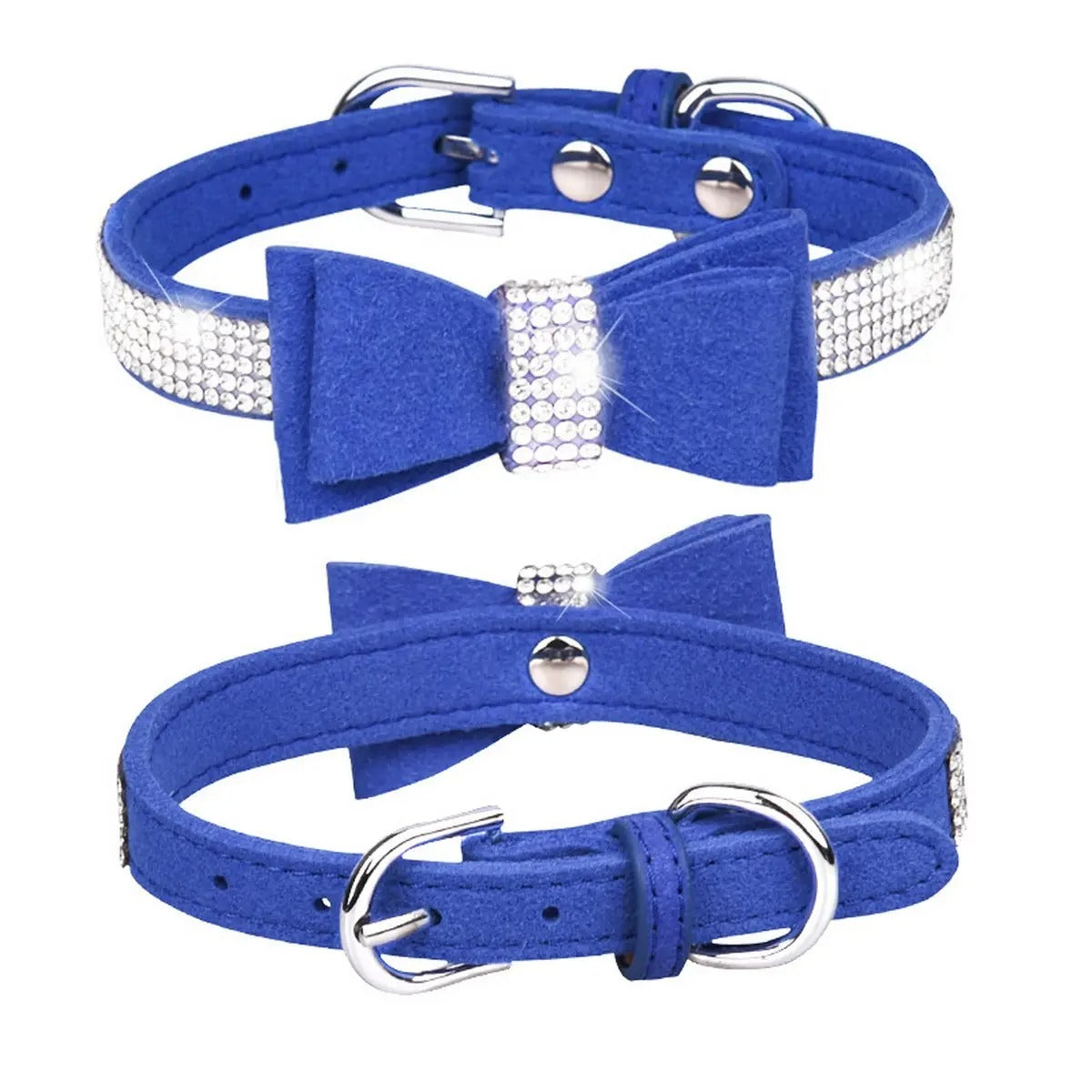 Bling Rhinestone Dog & Cat Collar with Leash_CWMM5979