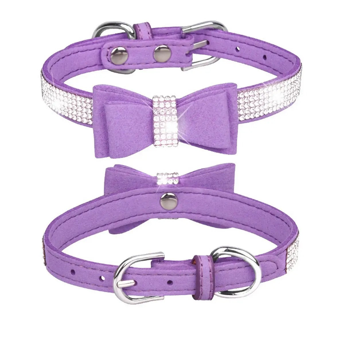 Bling Rhinestone Dog & Cat Collar with Leash_CWMM5979