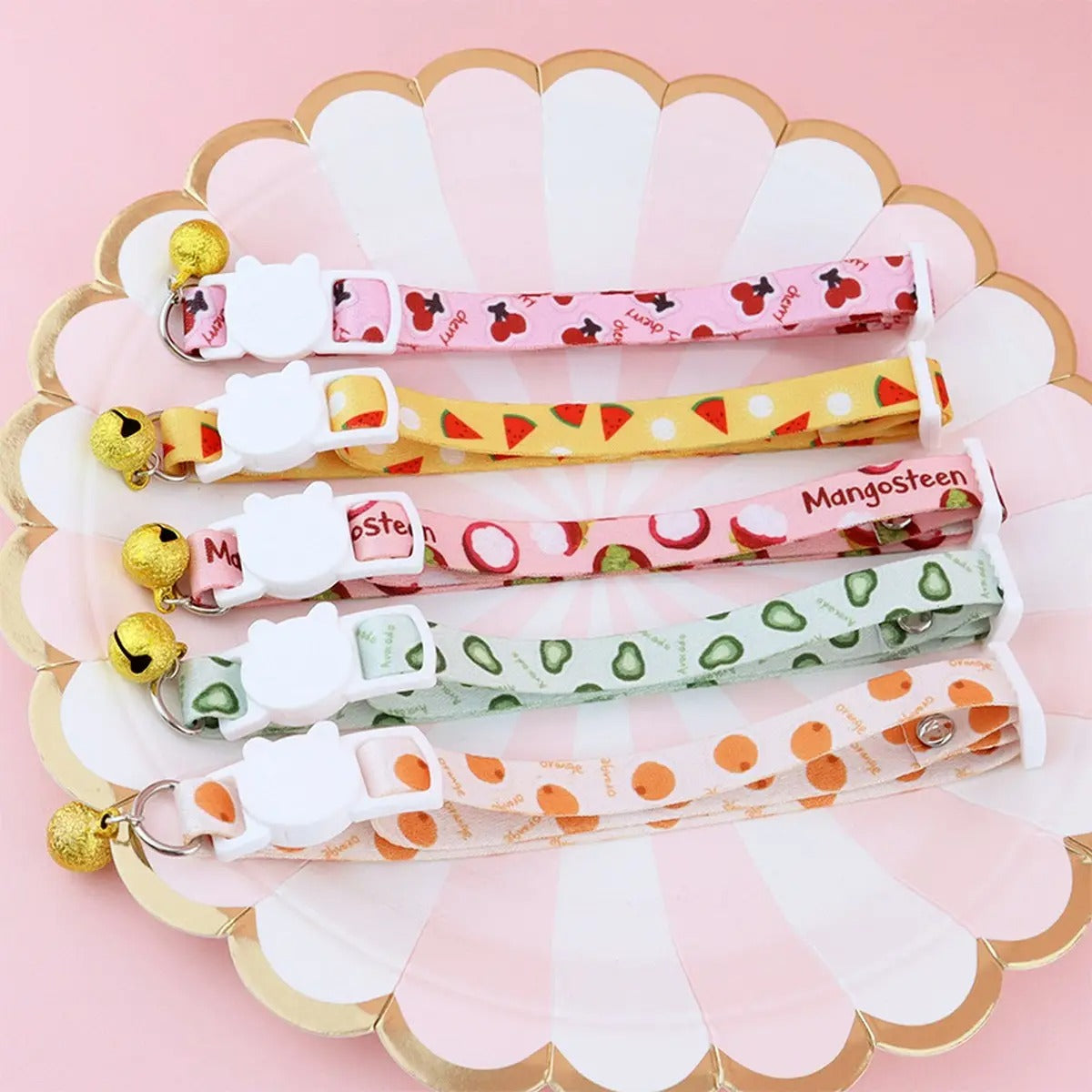 Cute Fruit Design Pet Collar with Bell_CWMM5967