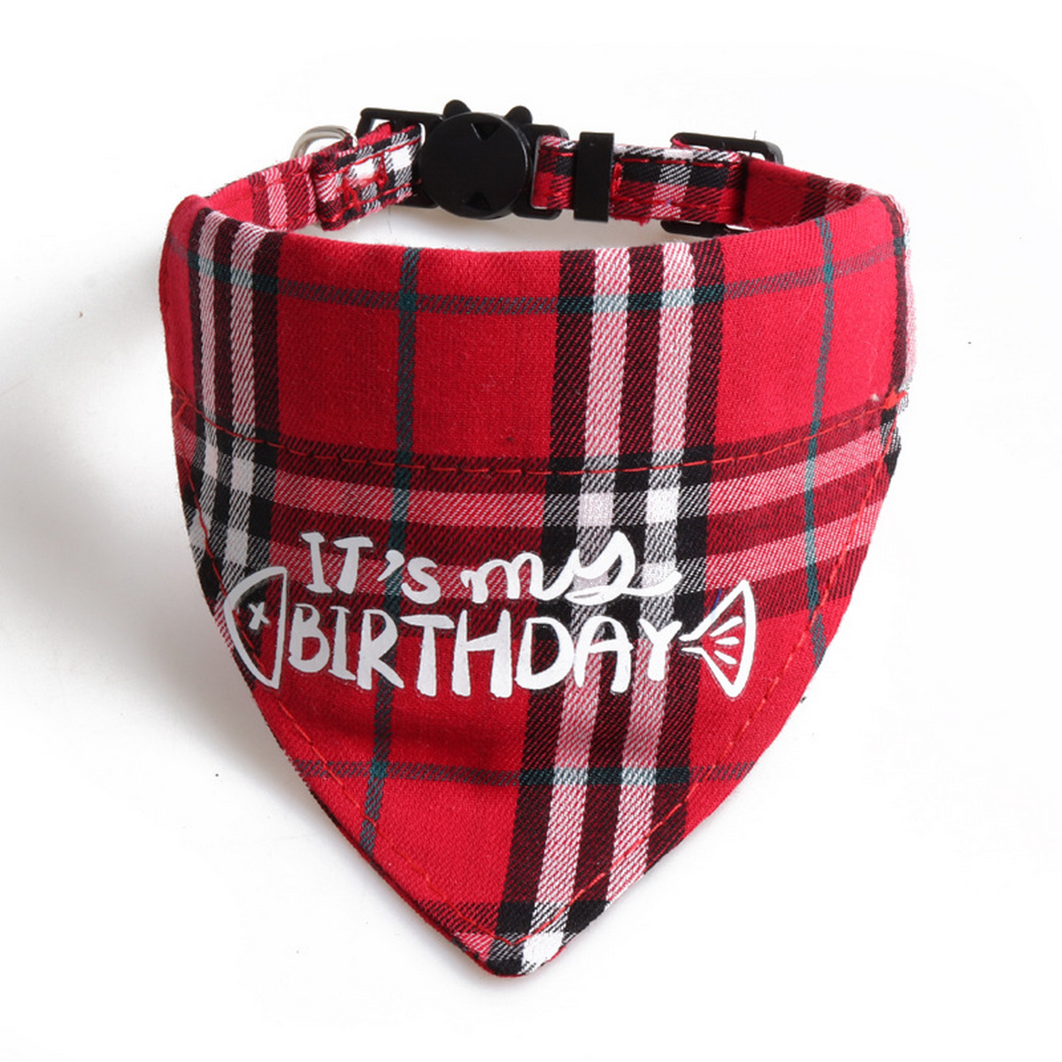 Cat Collar Set – Birthday Bow & Triangle Scarf_CWMM7768