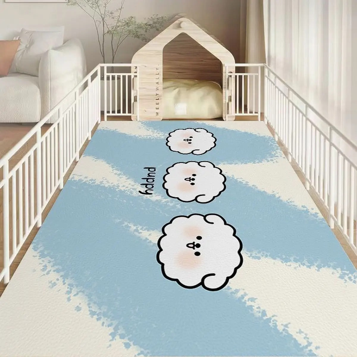 Cartoon Waterproof PVC Pet Feeding & Play Ma_CWMM6067