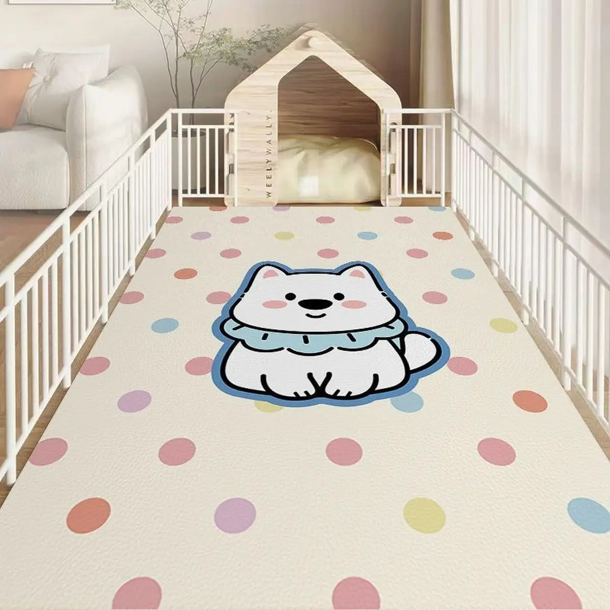 Cartoon Waterproof PVC Pet Feeding & Play Ma_CWMM6067