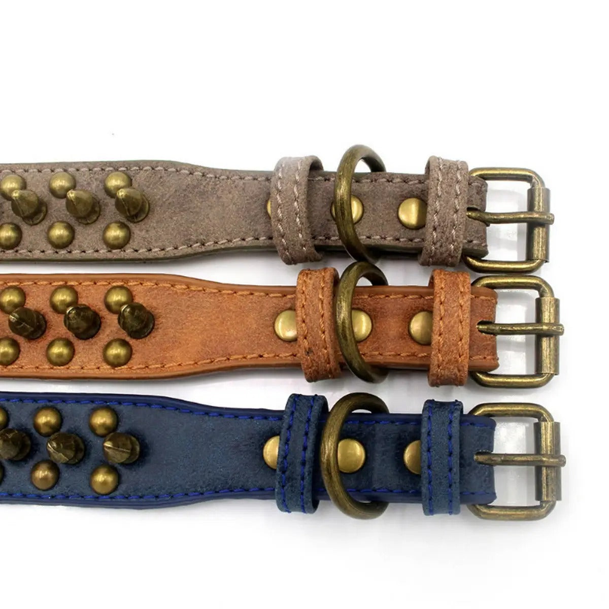 Anti-Bite Rivet Dog Collar for Large Dogs_CWMM5978