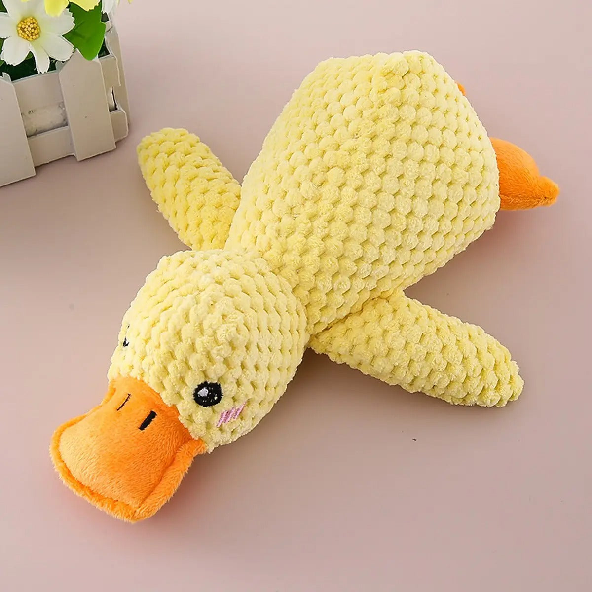 Hot Plush Squeaky Quack Duck Dog Toy_CWMM5393