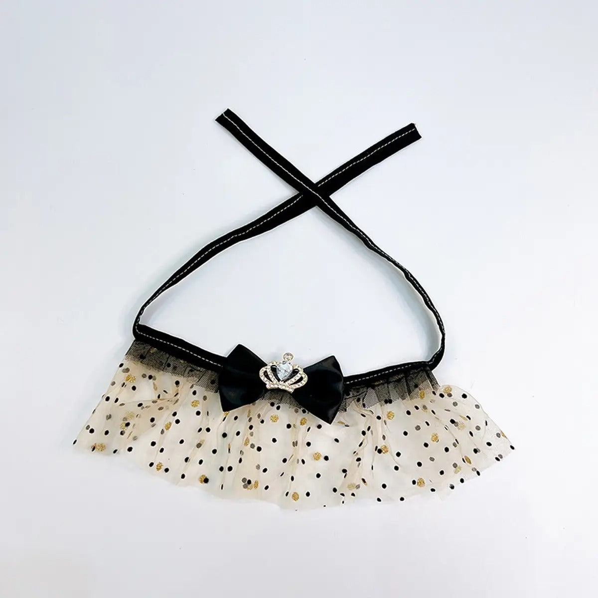 Lace Leopard Pet Collar – Princess Bow, Dog & Cat_CWMM8140