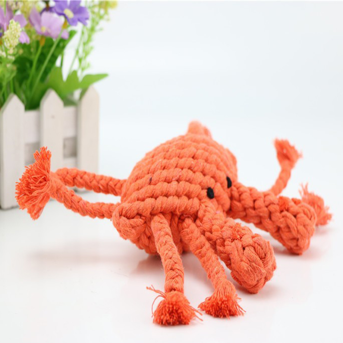 Handmade Crab Dog Toy – Cotton Rope Chew Toy_CWMM8060