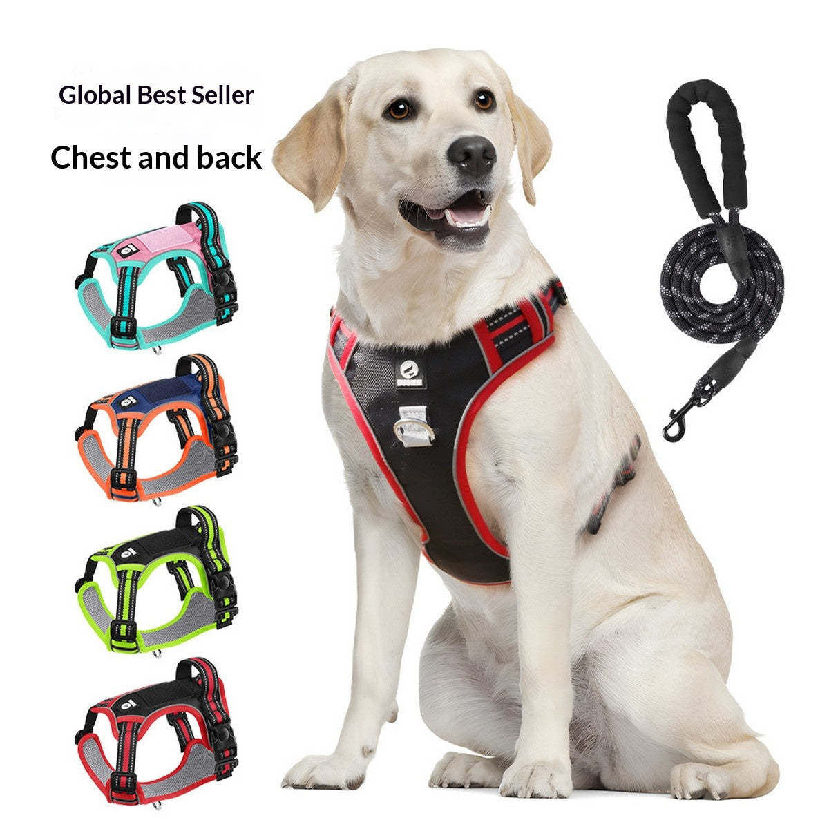 Wear Resistant Reflective Dog Vest Harness_CWMM12511