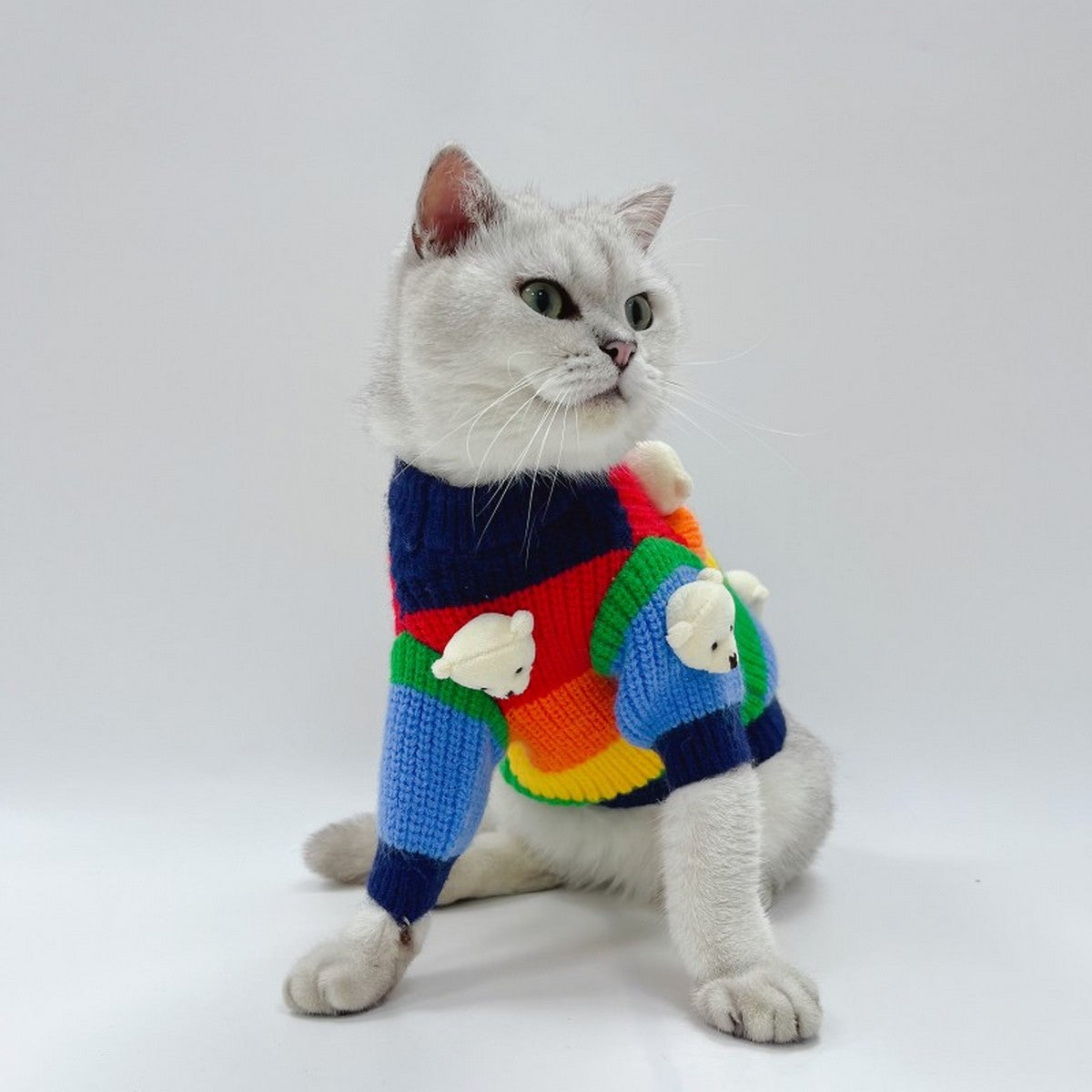 Colorful Knit Dog Cat Sweater for Winter_CWMM12307