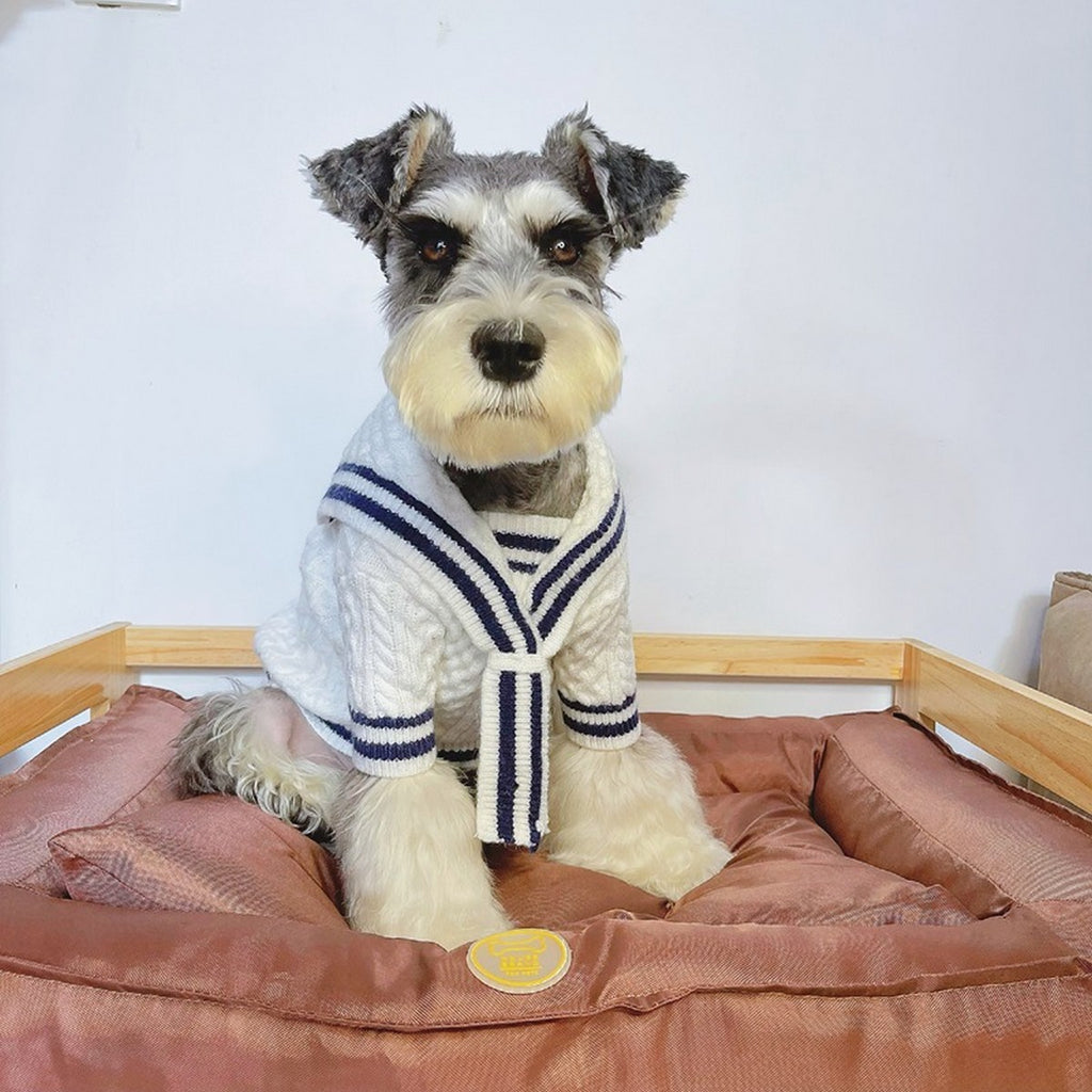Nautical Collar Knit Dog Sweater_CWMM12303