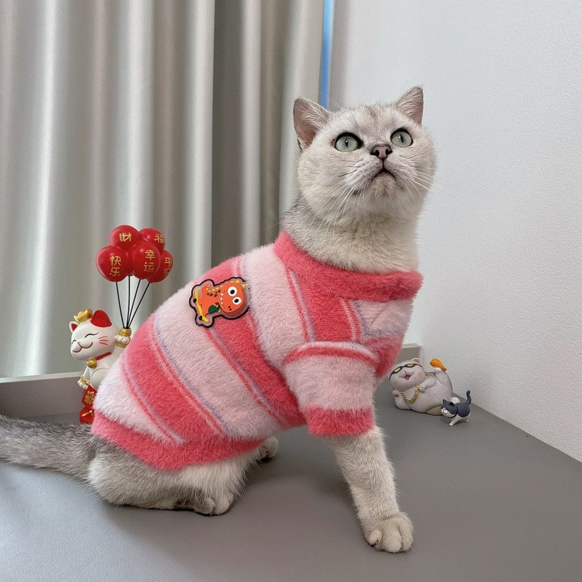 Warm Faux Fur Pet Sweater for Winter_CWMM12380