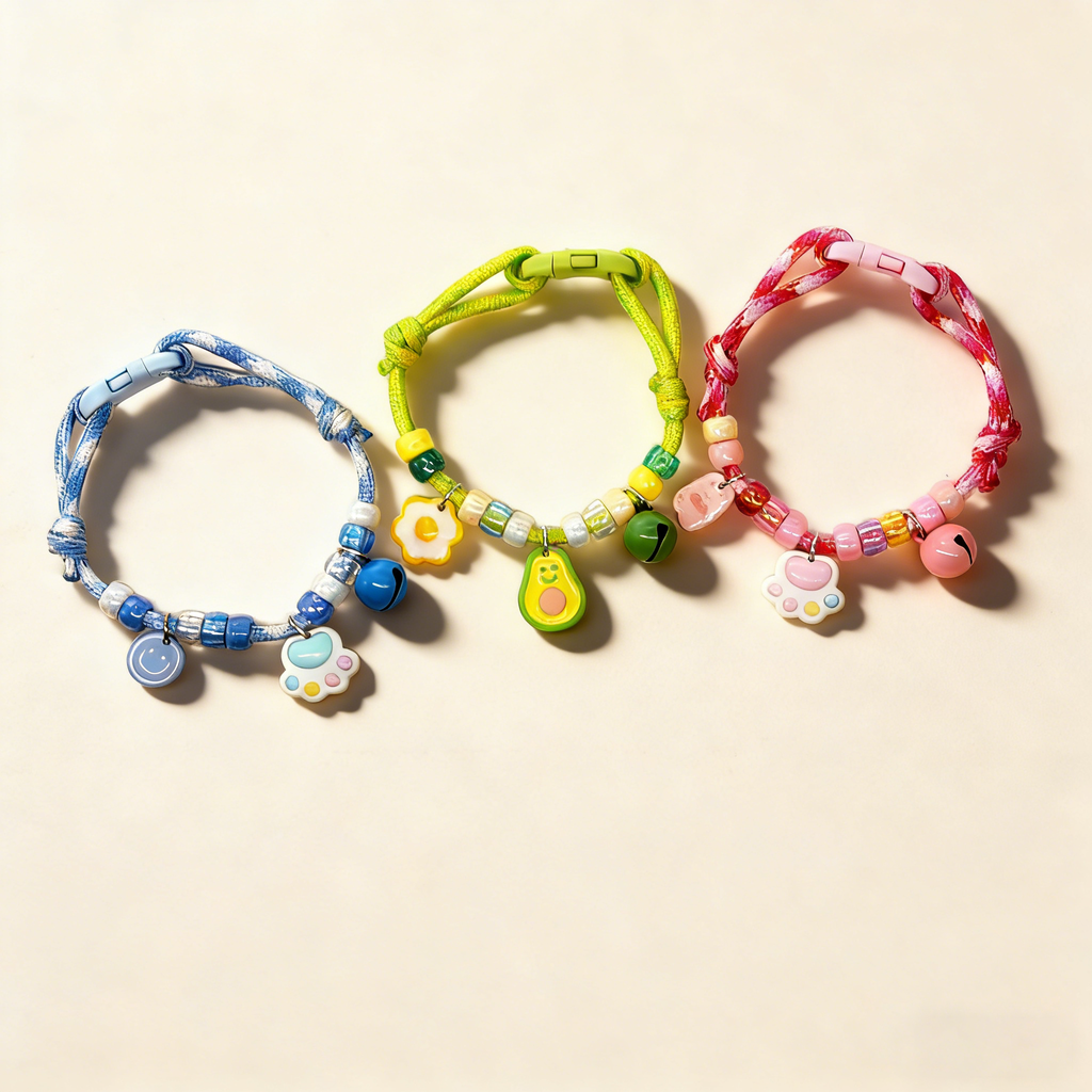Cute Pet Paw Print Collar with Bell_CWMM13149