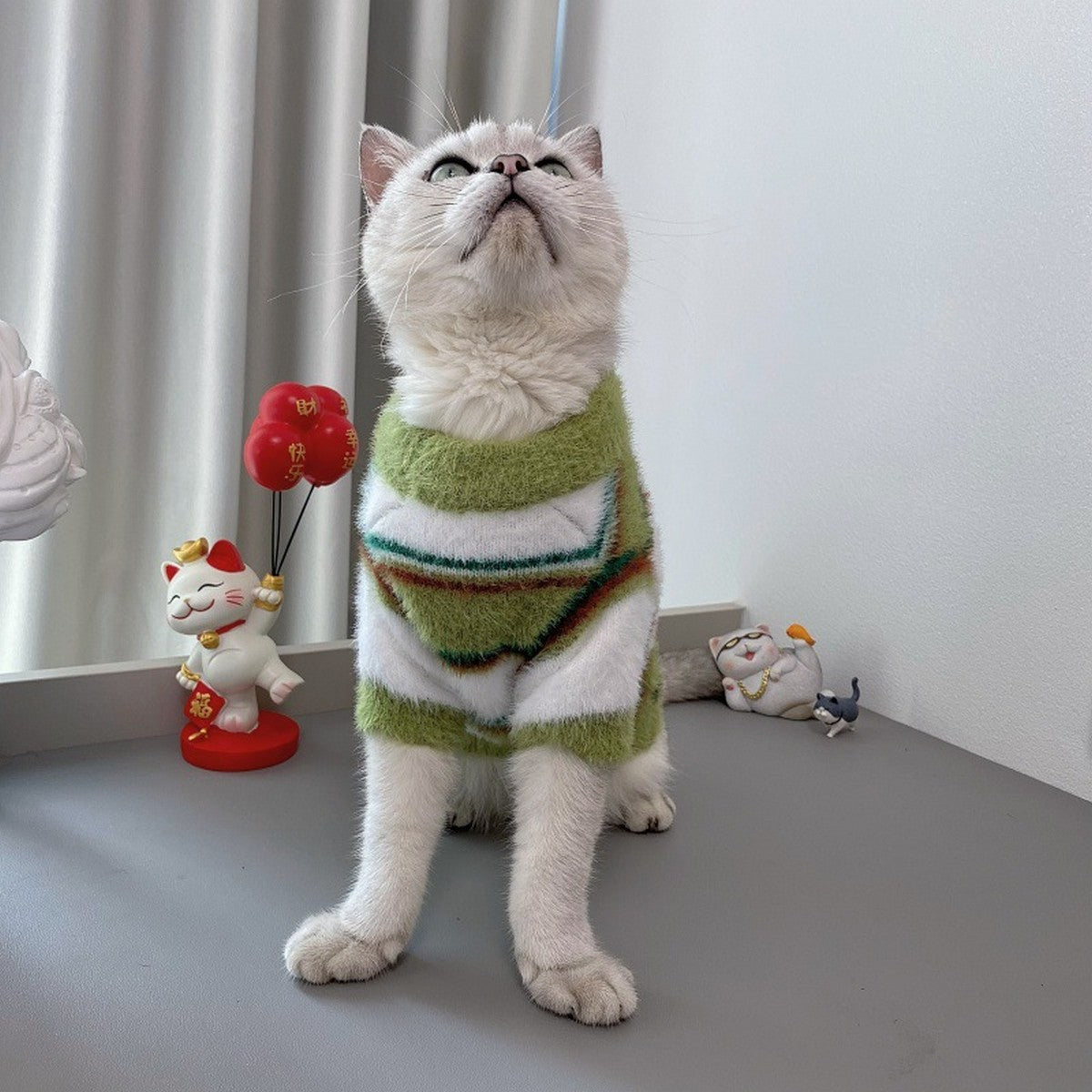 Warm Faux Fur Pet Sweater for Winter_CWMM12380