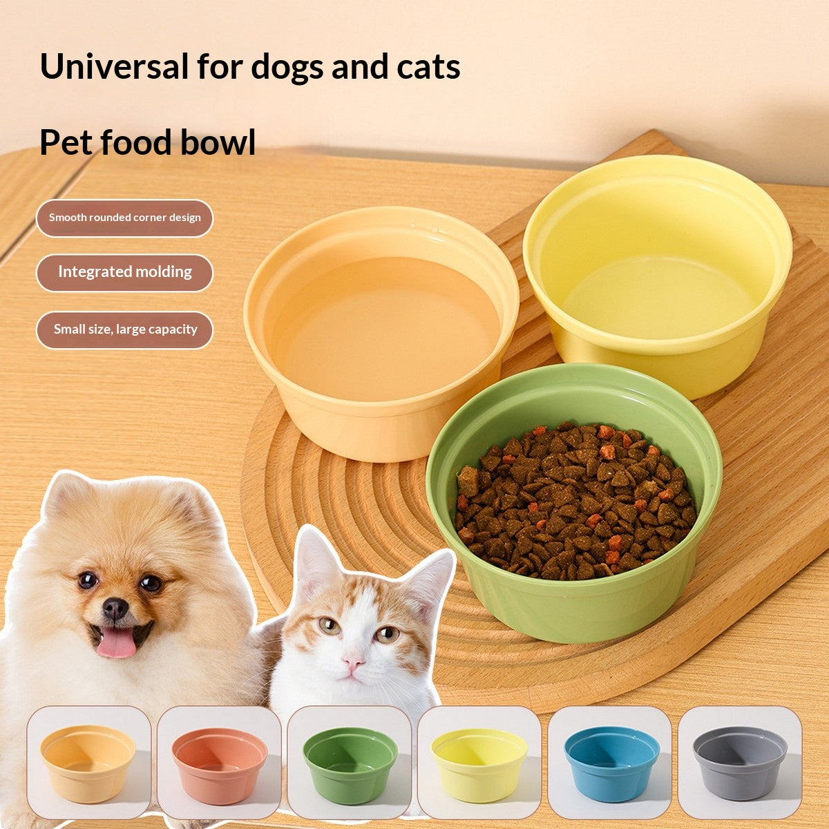 Plastic Pet Bowl for Food, Water and Drinking_CWMM13007