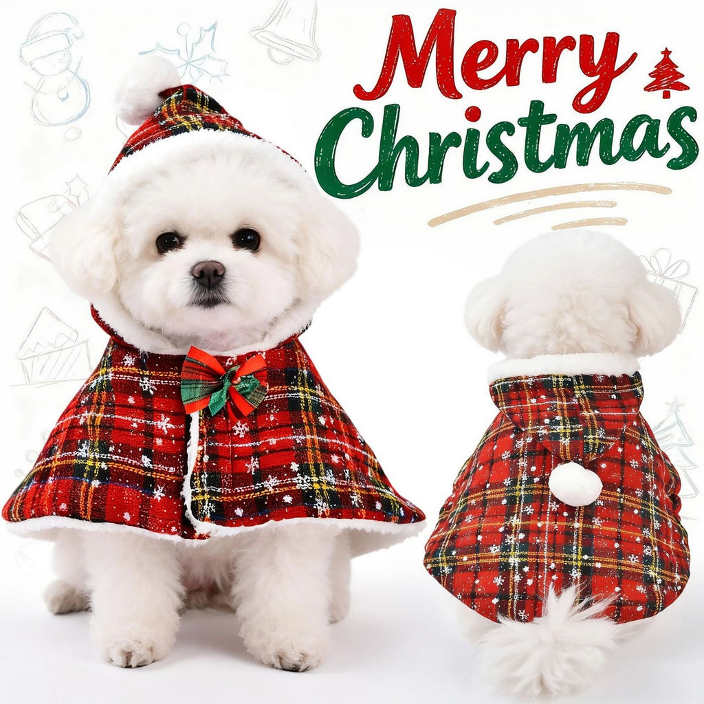 Pet Standing Christmas Hooded Cape Costume_CWMM12881