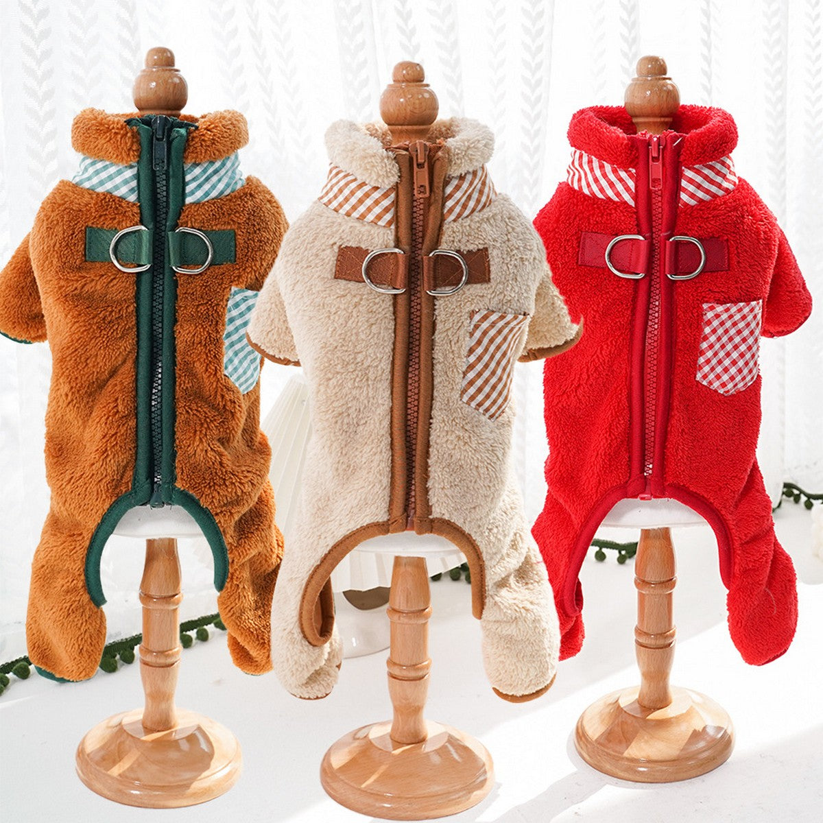Pet Fleece Jumpsuit – Dog Cat Winter Outfit_CWMM11276