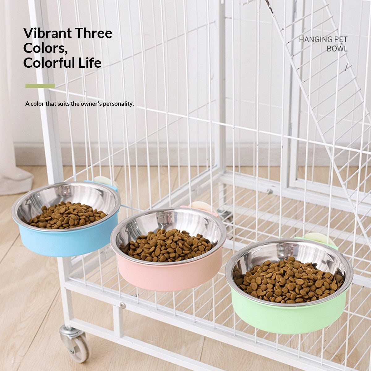 Thickened Fixed Hanging Stainless Steel Pet Bowl_CWMM13009