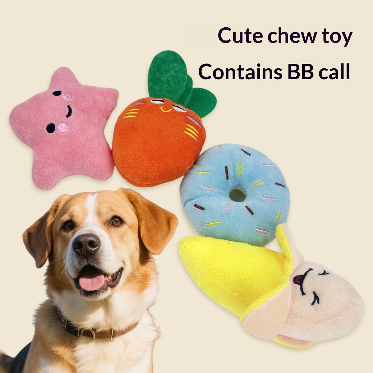 Plush Squeaky Pet Toy for Chewing and Boredom_CWMM12964
