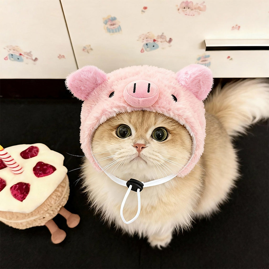 Pet Pig Costume Hat for Dogs Cats_CWMM12788