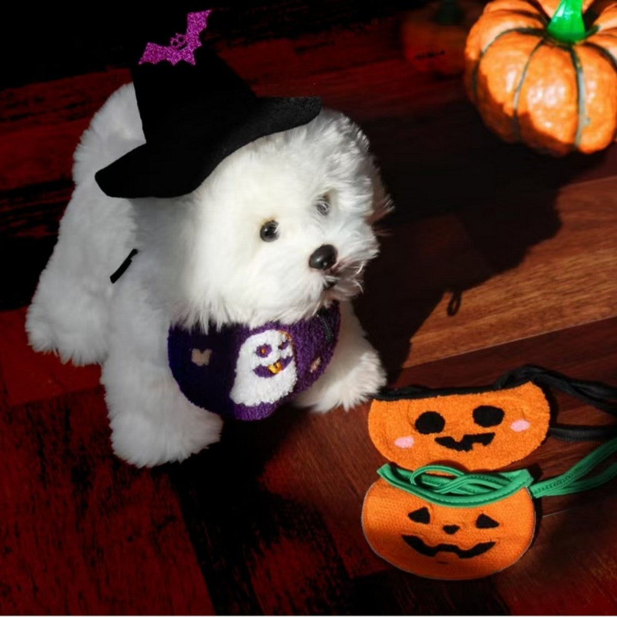 Halloween Pet Bib – Pumpkin Ghost Bandana_CWMM11072