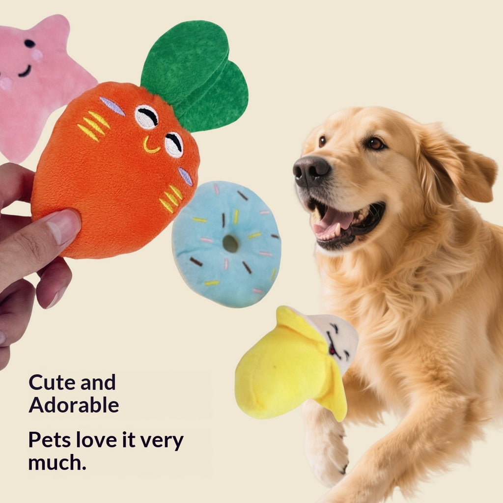 Plush Squeaky Pet Toy for Chewing and Boredom_CWMM12964