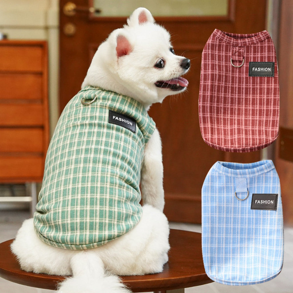 Plush Checkered Dog Turtleneck Outfit_CWMM11134