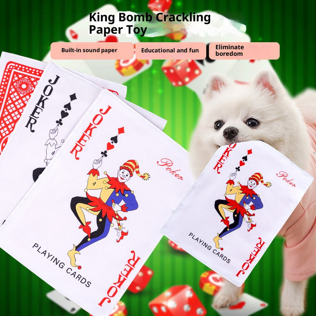 Funny Newspaper & Poker Pet Toy – Squeaky Sound_CWMM11065