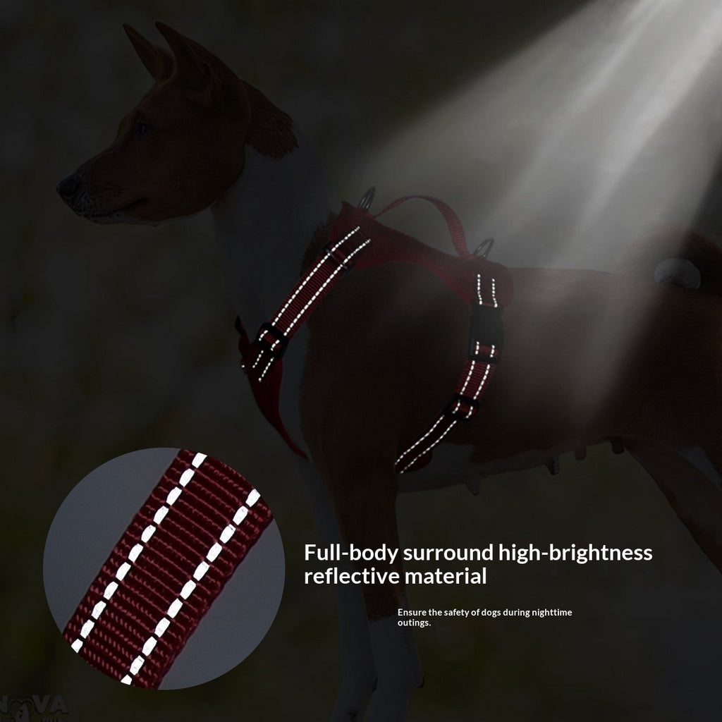 Reflective Service Dog Harness with Leash_CWMM12488