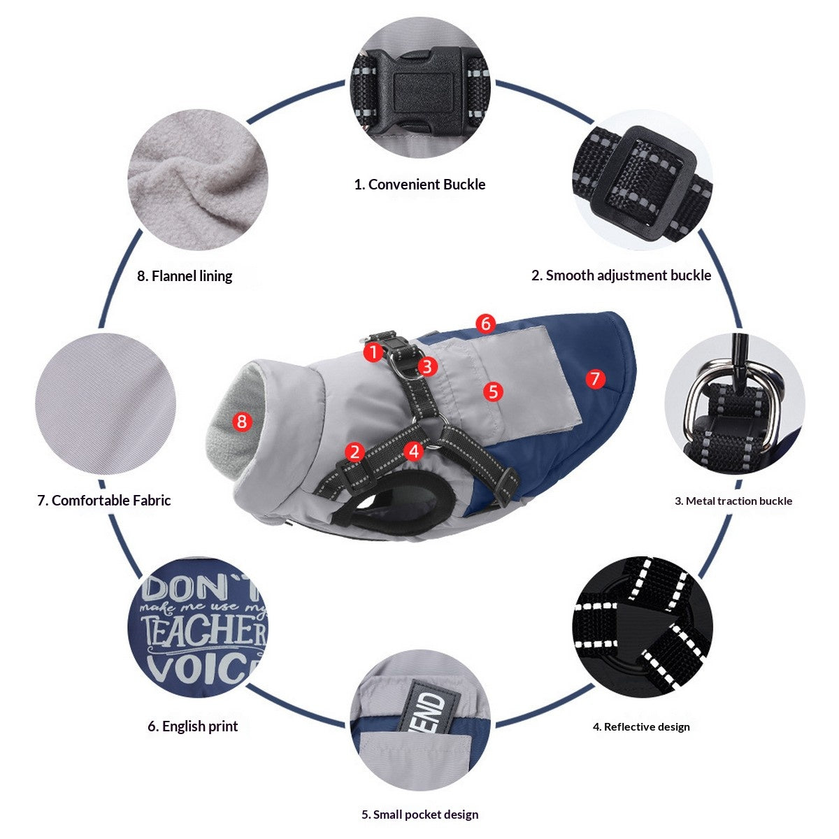 Insulated Winter Pet Vest for Small Dogs_CWMM12403