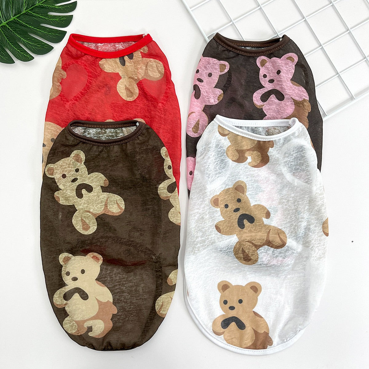 Large Dog Summer Vest  Bear Print Cooling Apparel_CWMM11135