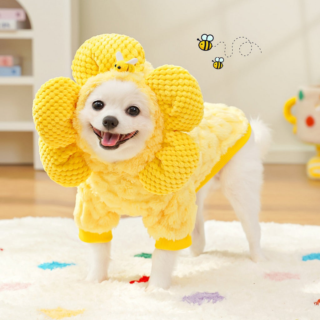 Sunflower Pet Hoodie – Warm Funny Dog Cat Wear_CWMM11155