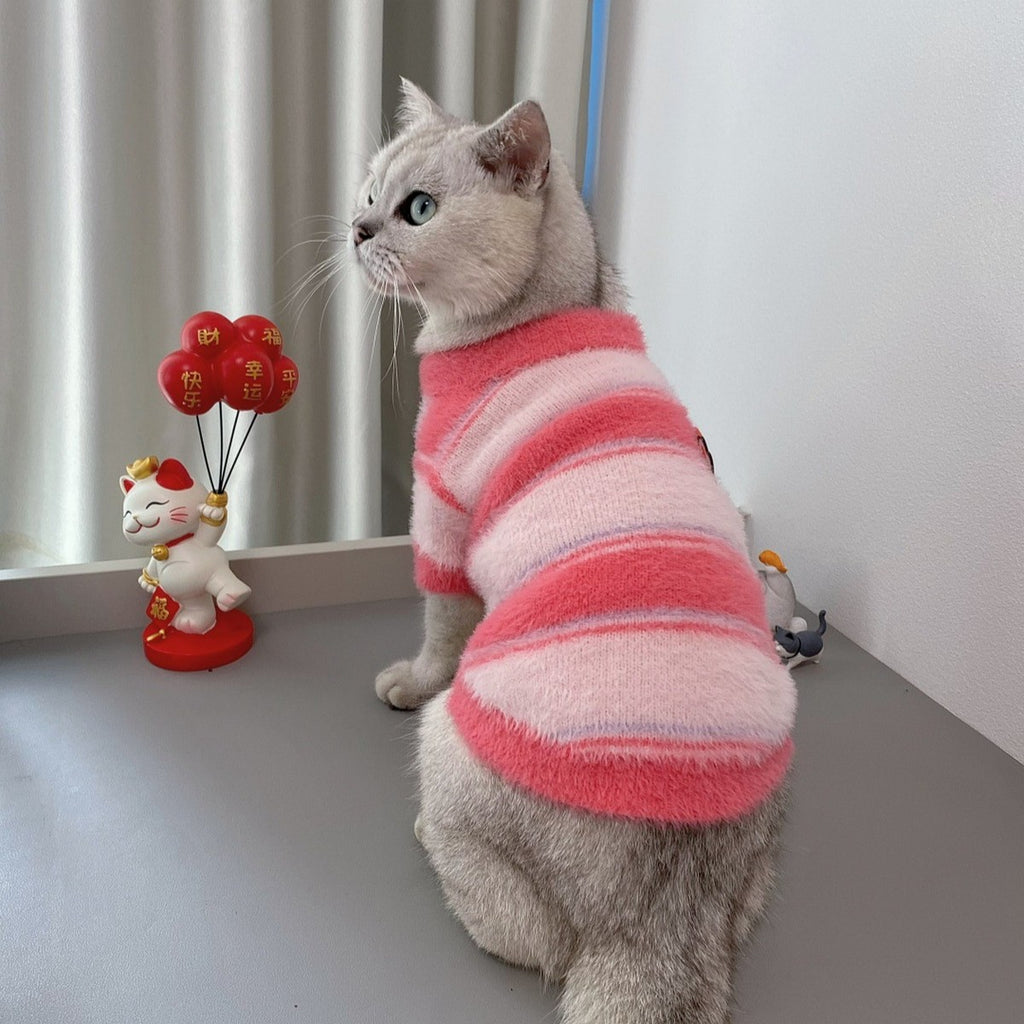 Warm Faux Fur Pet Sweater for Winter_CWMM12380