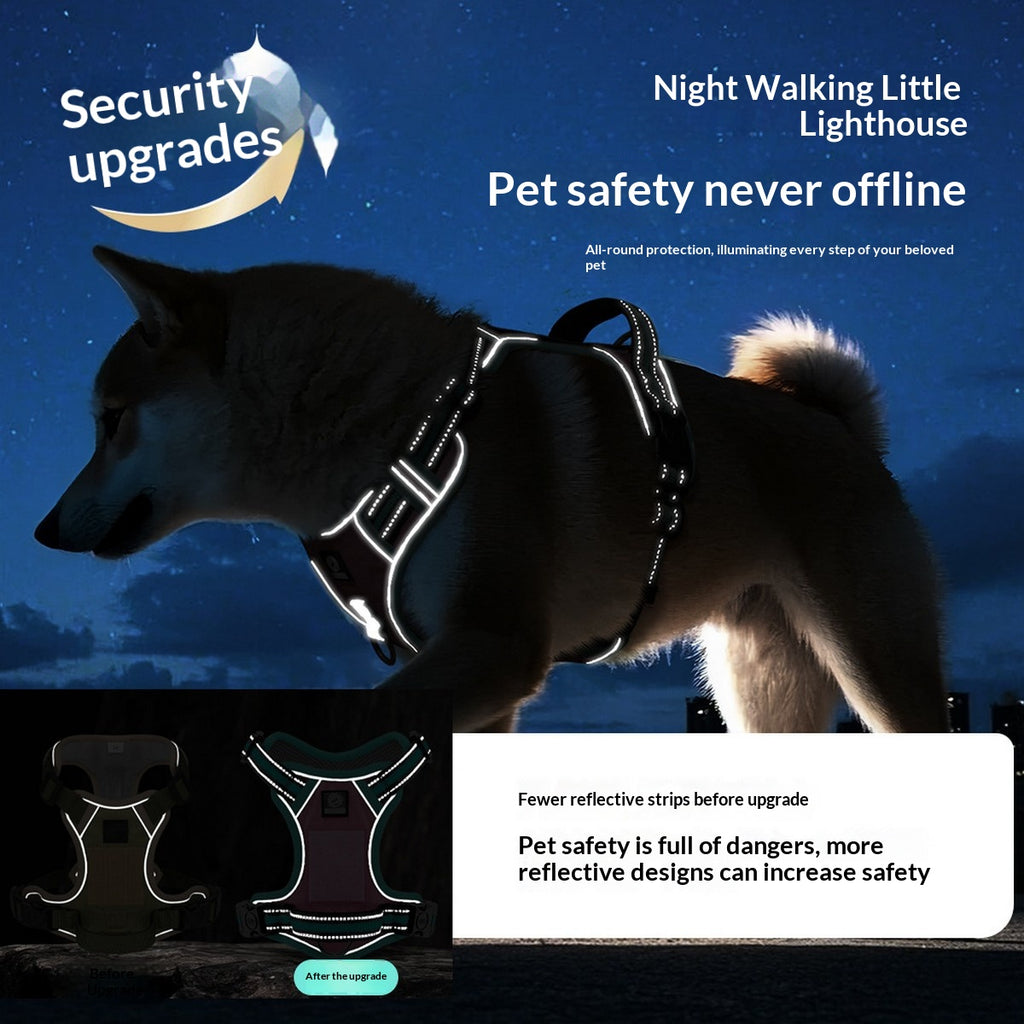 Wear Resistant Reflective Dog Vest Harness_CWMM12511