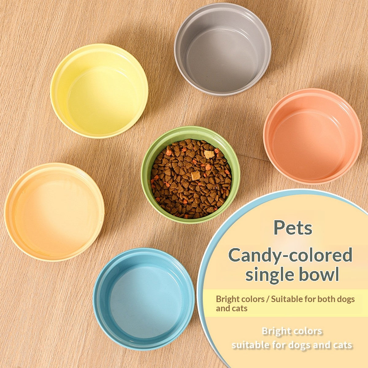 Plastic Pet Bowl for Food, Water and Drinking_CWMM13007