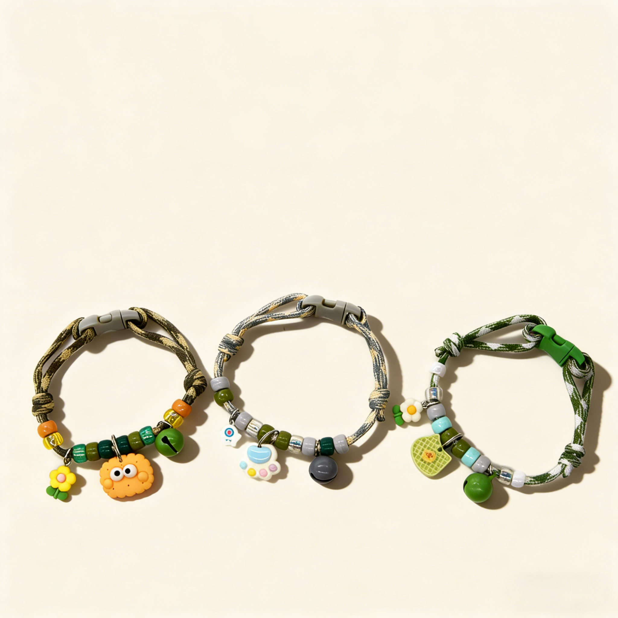 Cute Pet Paw Print Collar with Bell_CWMM13149