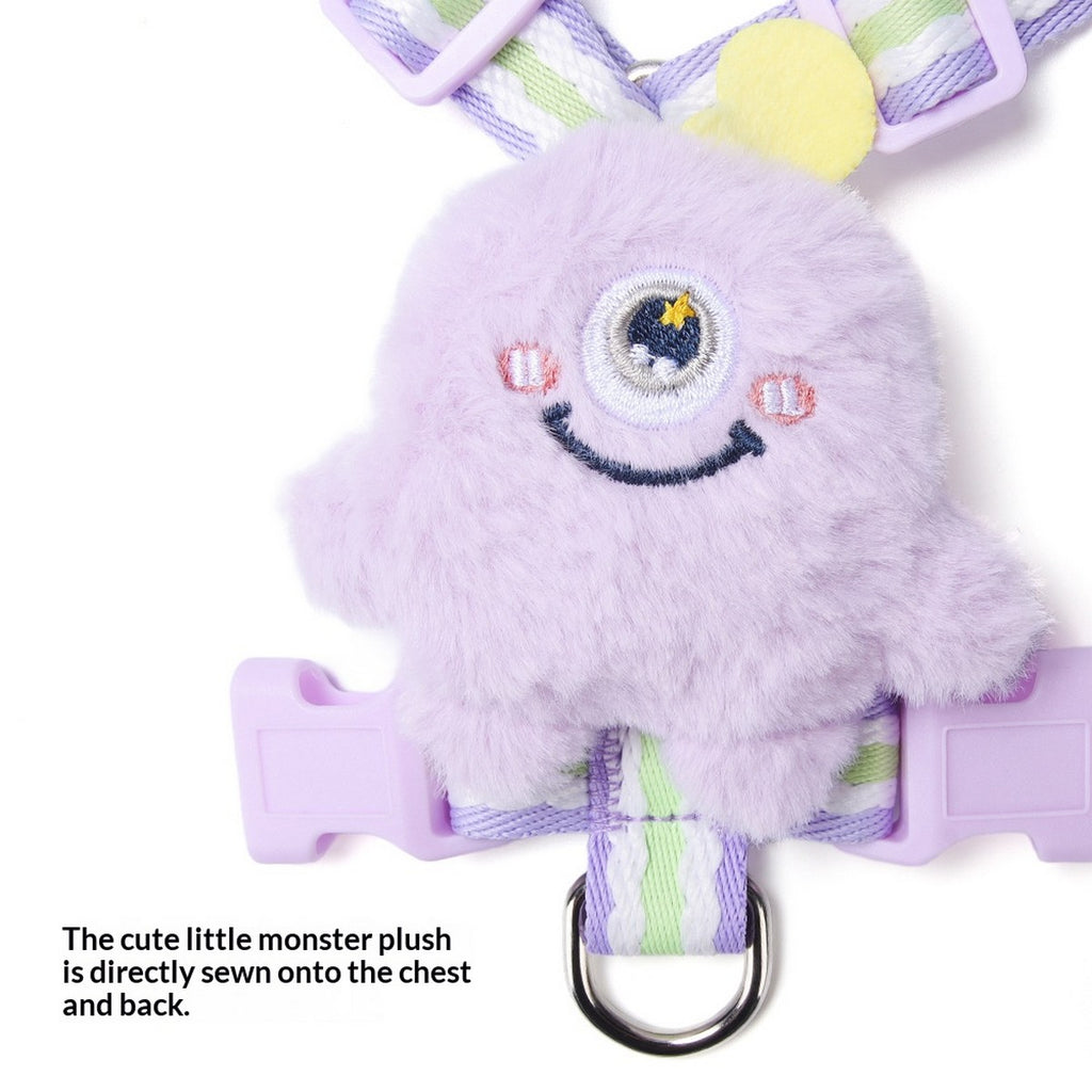 Breathable Dog Harness and Leash Set, Cute Plush_CWMM12439