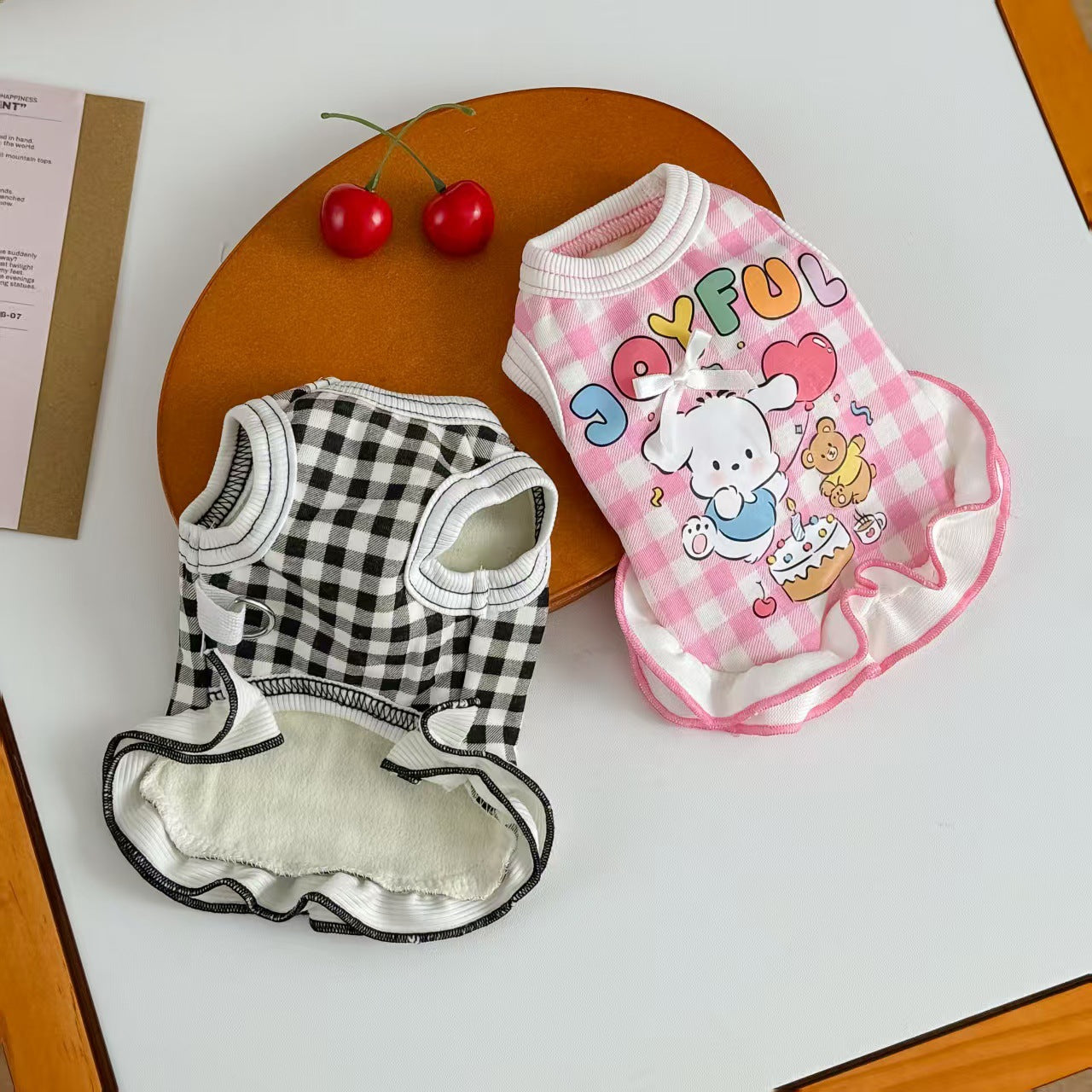 Small Dog Fleece Dress with Leash Ring_CWMM12204