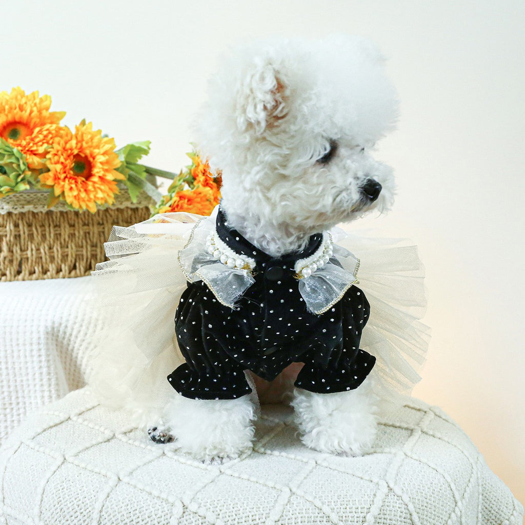 Cute Pet Princess Dress Tulle Lace Skirt_CWMM13013