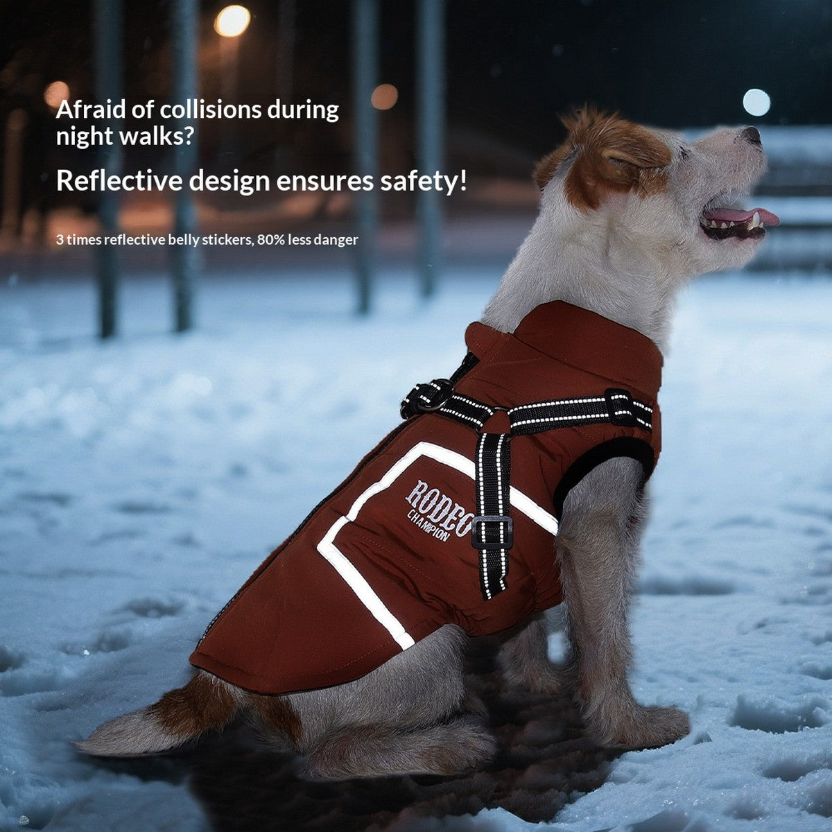 Warm Waterproof Dog Jacket, Harness Pet Coat_CWMM12437